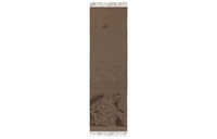 HERMES Cashmere Knit Scarf Unisex Brown