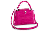 LOUIS VUITTON Capucines Crocodile Leather Shoulder Bag Crossbody Bag Handbag Medium Size Women's Rose Red
