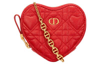 DIOR Caro Calfskin Handheld Shoulder Bag Crossbody Bag Women's Red