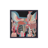 HERMES Cashmere Knit Scarves Women's Black