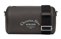 DIOR Grain Cow Leather Clutch, Crossbody Bag, Shoulder Bag Men's Gray