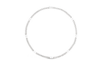 CELINE Triomphe Small Gourmette Necklace In Brass With Rhodium Finish