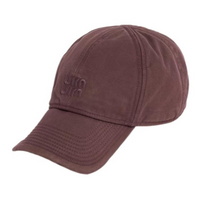 MIU MIU Fabric, Leather Baseball Caps Women's Red Brown