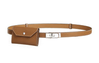 HERMES Kelly Leather Belts Women's Brown