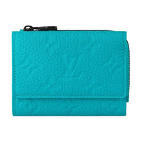 LOUIS VUITTON Taurillon Leather Wallet Men's Turquoise