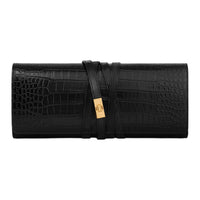 CELINE Crocodile Leather Clutch Women's Black