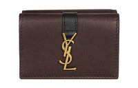 SAINT LAURENT Cow Leather Wallet Women's Brown
