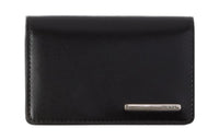 PRADA Leather Card Holder Men's Black