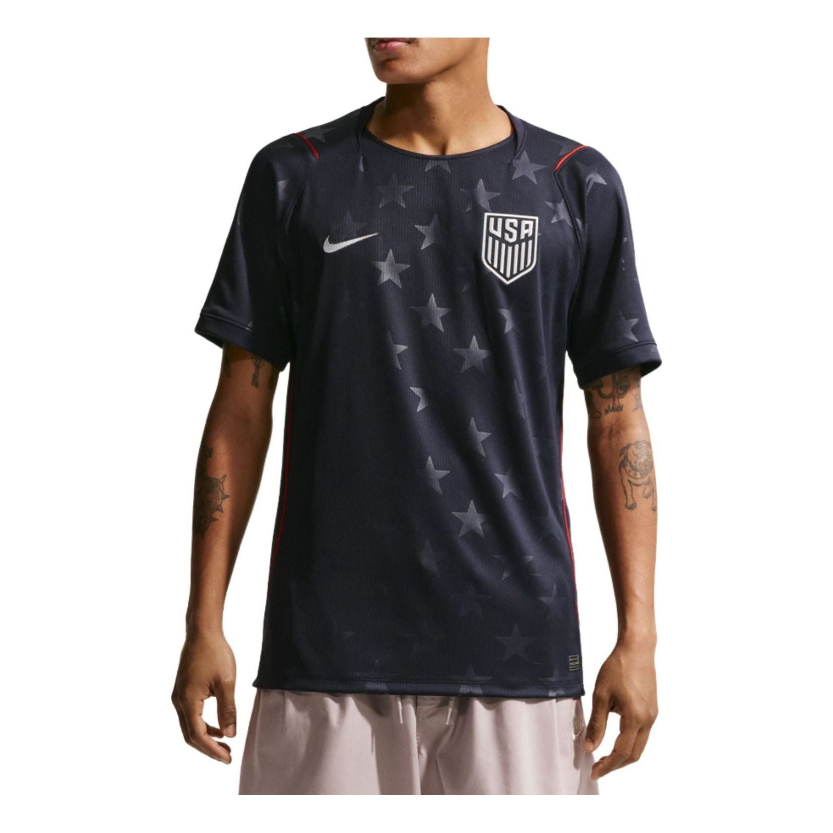 Nike USMNT 2026 Stadium Away Dri-FIT Replica Jersey 'Dark Obsidian University Red Pure Platinum' IB5395-475