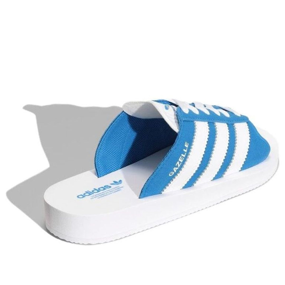 adidas Gazelle Beach Slides Asia Sizing 'White Blue' JQ7425