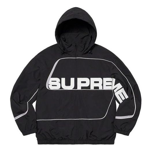 Supreme S Paneled Track Jacket 'Black Whtie' SUP-FW21-115