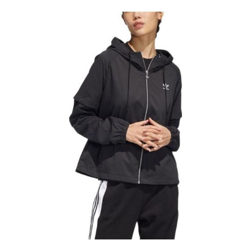 (WMNS) adidas AO Windbreaker Asia Sizing 'Black' HH9458