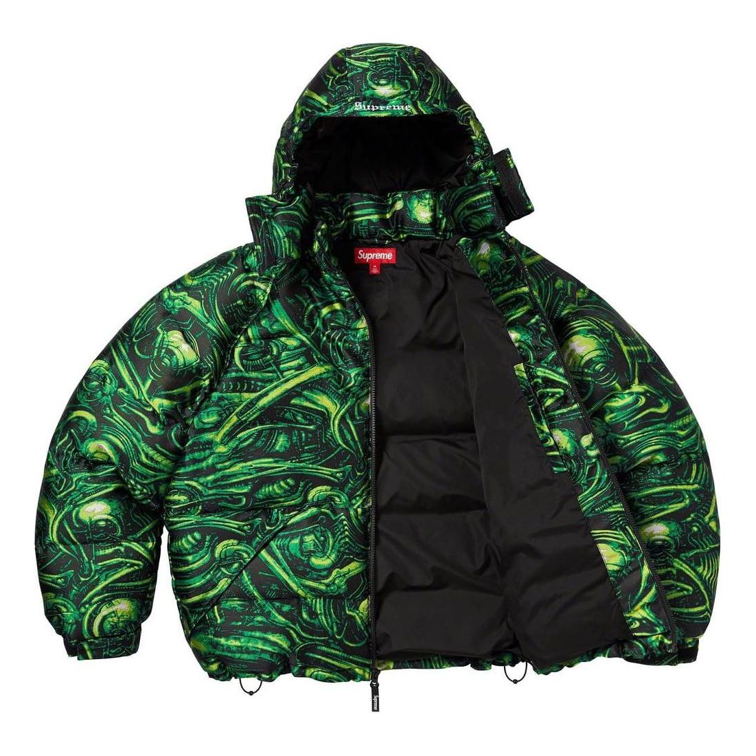 Supreme x H.R. Giger Jacquard Down Puffer Jacket 'Green Black' SUP-FW23-141
