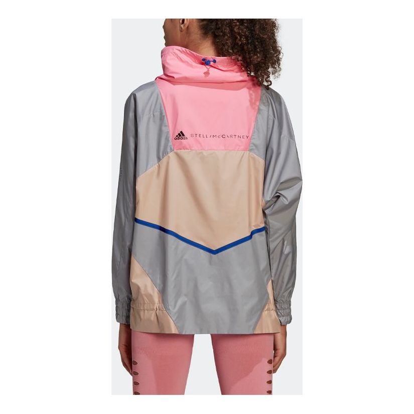 (WMNS) adidas Stella McCartney Half Zip Jacket Asia Sizing 'Grey Pink' H59961
