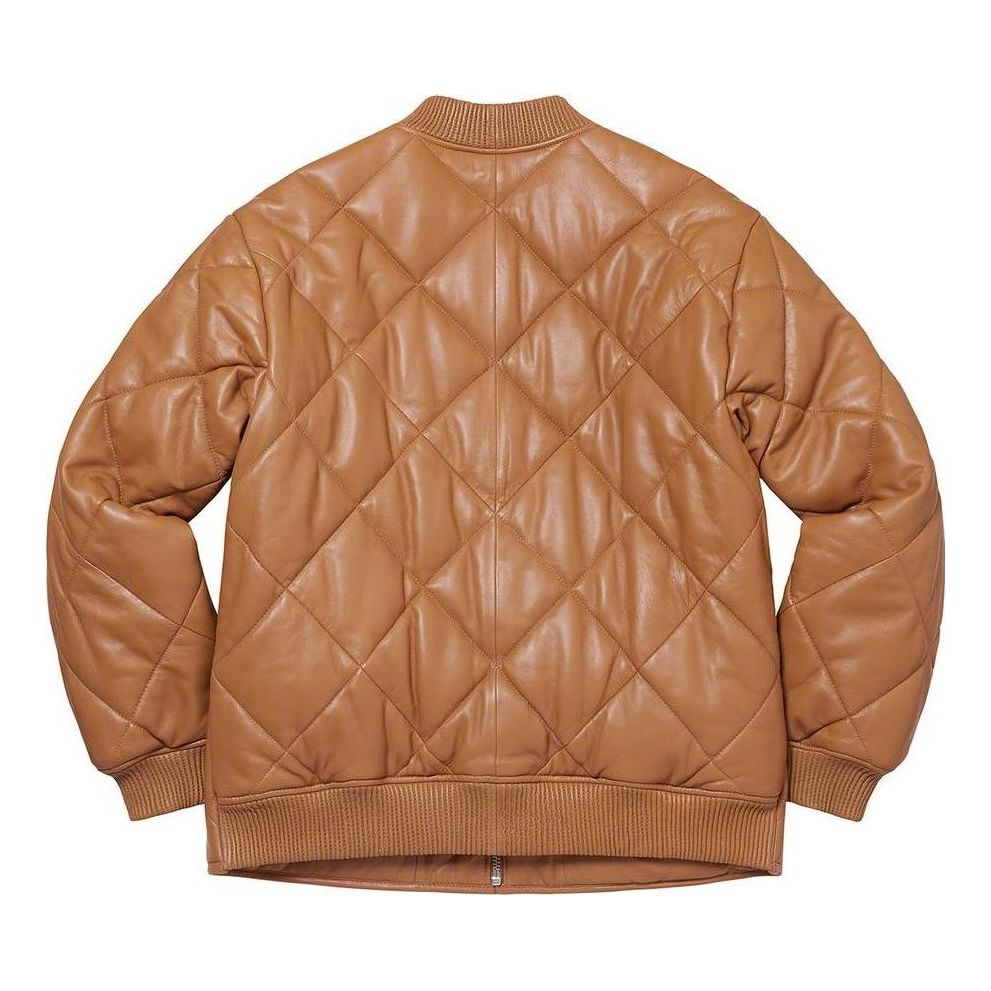 Supreme Quilted Leather Work Jacket 'Brown' SUP-FW22-802