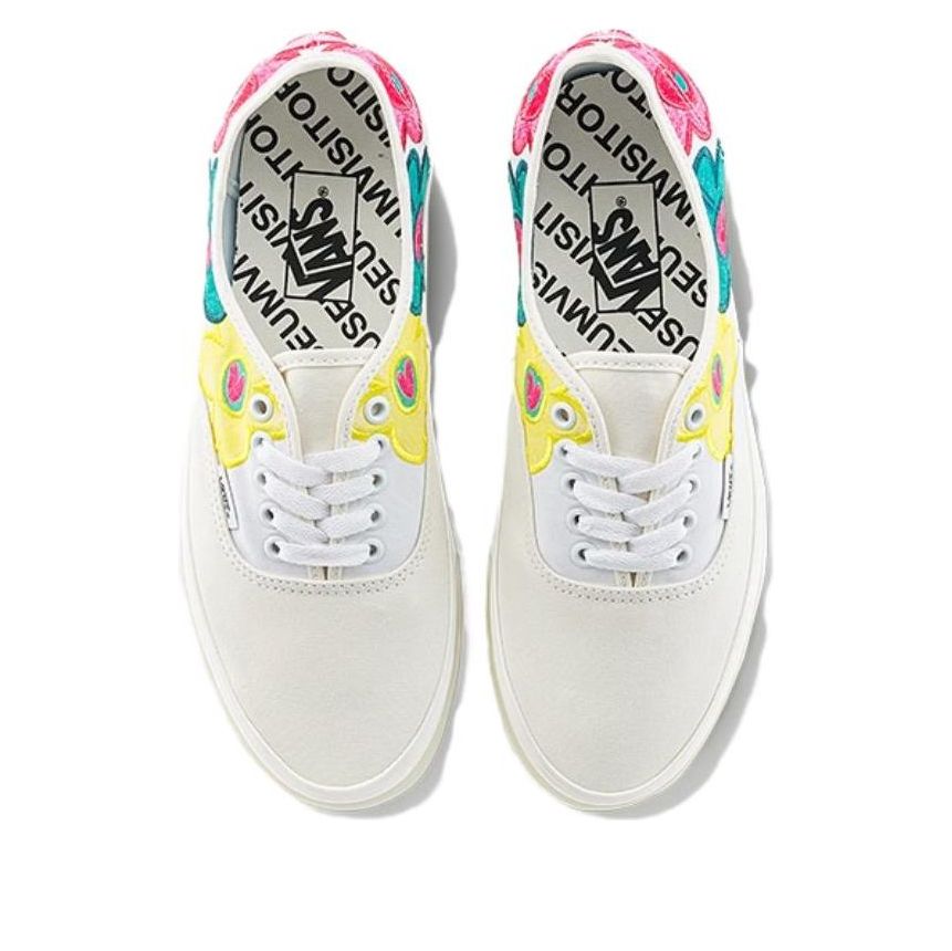 Vans Authentic x THE MUSEUM VISITOR 'White Yellow Pink' VN000CRTBPH