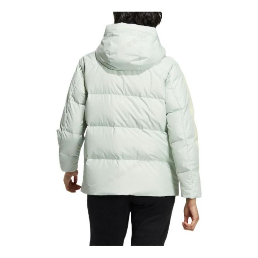 (WMNS) adidas 3-Stripes Puffy Down Jacket Asia Sizing 'Green' HN2084