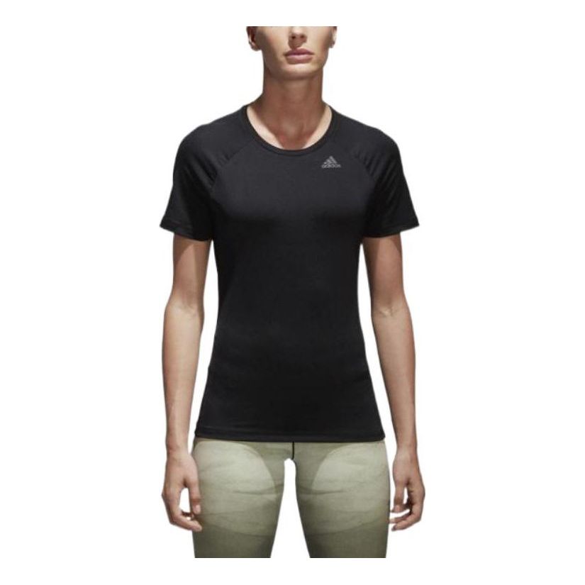 (WMNS) adidas D2M Solid T-Shirt Asia Sizing 'Black' BK2688