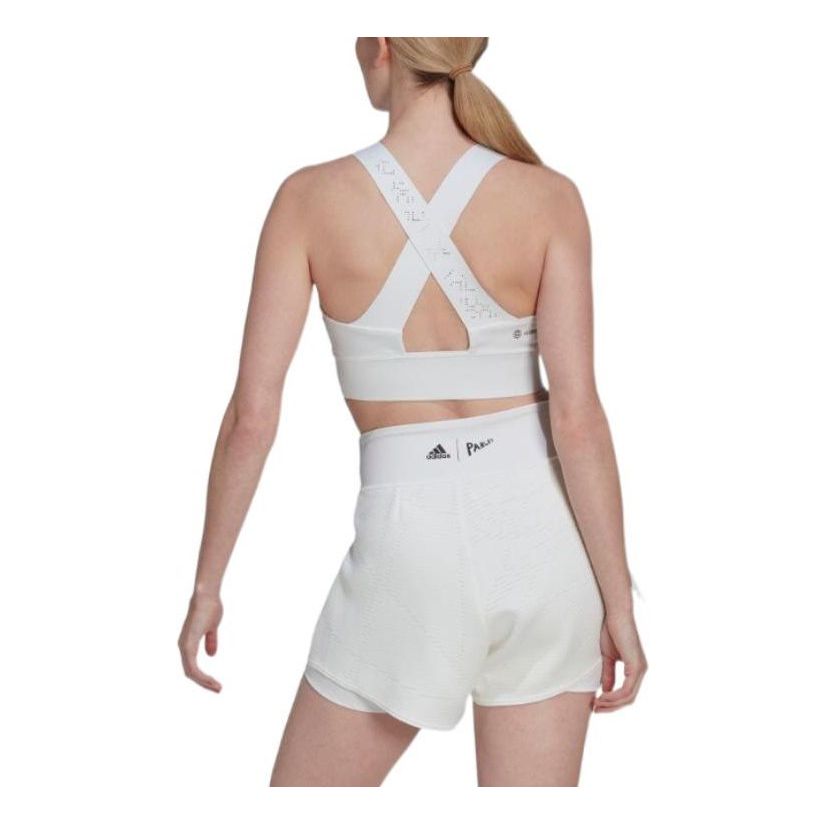 (WMNS) adidas London Crop Sports Bra Asia Sizing 'White' HF6319