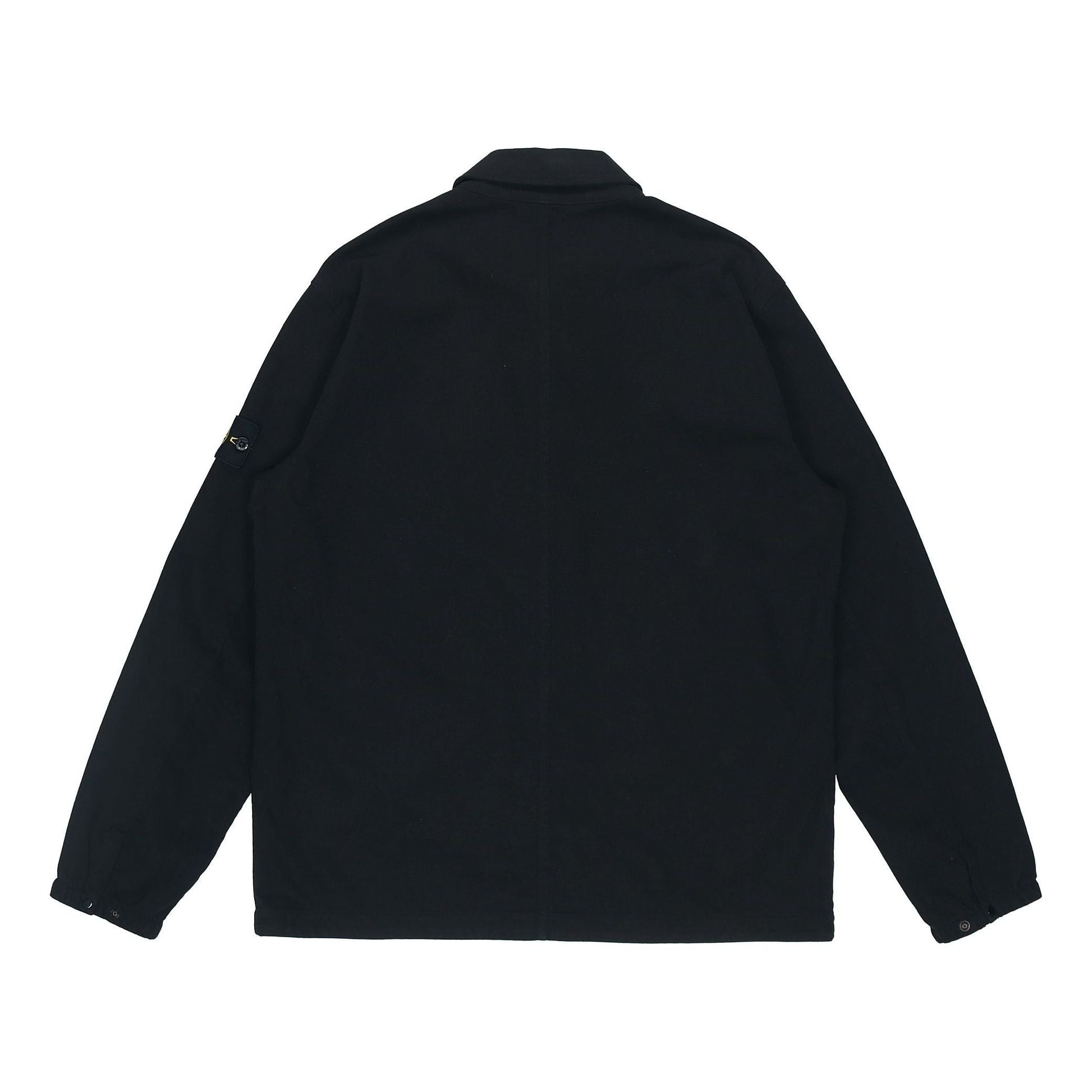 STONE ISLAND Garment Dyed Zip Shirt Overshirt 'Black' 751510704-V0029