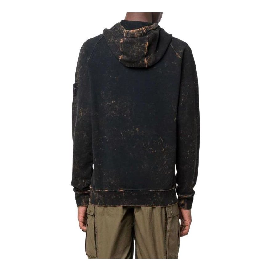 STONE ISLAND Off Dyed Popover Hoodie 'Black' 761561338-V0029