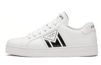 PRADA Leather Logo Sneakers 'White Black'