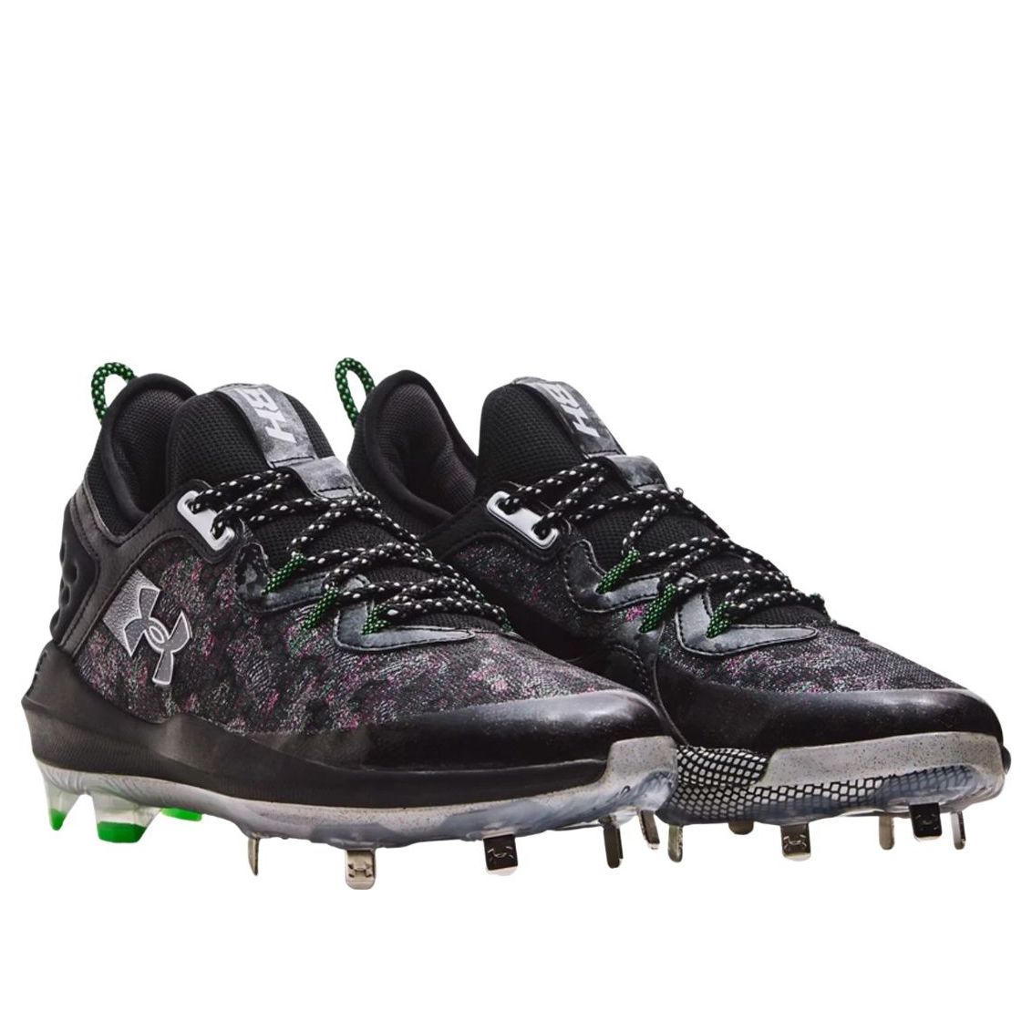 Under Armour Harper 8 Low ST 'Black Pink Green' 3026588-001