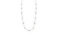 LOUIS VUITTON Color Blossom Bb Multi-Pattern Long Necklace Yellow Gold Amazonite And Diamonds