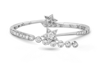 CHANEL 18K White Gold Bracelets Women's Silver