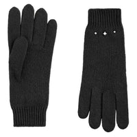 HERMES Cashmere Knit Gloves Women's Black