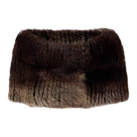 SAINT LAURENT Wool Silk Scarves Women's Brown