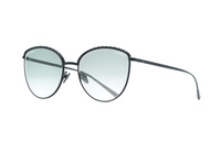 CHANEL Crystal Irregular Shape Sunglasses Unisex Black