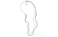 CHANEL Necklaces Women's Black Silver