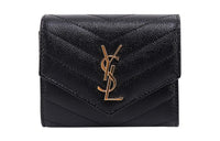 SAINT LAURENT Leather Wallet Regular Women's Black