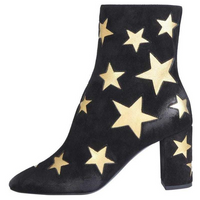 SAINT LAURENT Lou Star Print Ankle Boots Women's