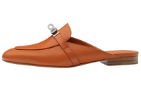HERMES Wrap-toe Slippers Women's Brown