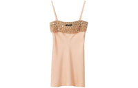 MIU MIU Slip Dresses Women's Apricot Yellow