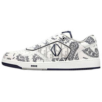 DIOR B27 Low White Navy Blue Cd Paisley White DIOR Oblique