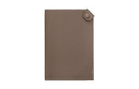 HERMES Tarmac Cowhide Leather Passport Holder Unisex 18 Etoupe Elephant Gray