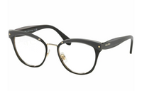 MIU MIU Acetate Metal Irregular Shape Eyeglass Frames Women's Black