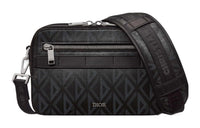 DIOR Canvas With Leather Messenger Bag, Shoulder Bag, Crossbody Bag Men's Black
