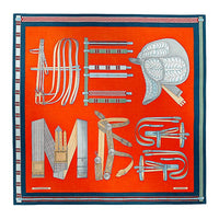 HERMES Cashmere Mulberry Silk Shawls Women's Multicolor