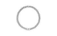 CELINE Triomphe Gourmette Necklace In Brass With Rhodium Finish