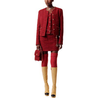 CHANEL Jackets Coats Women's Red