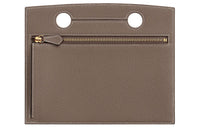 HERMES Togo Calfskin Clutch Women's 18 Etoupe Elephant Gray