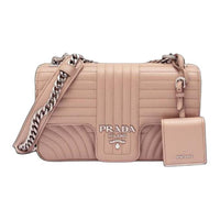 PRADA Leather Shoulder Bag Medium Size Women's Pink