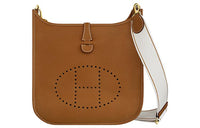HERMES Evelyne Clemence Bullock Leather Crossbody Bag, Shoulder Bag Women's