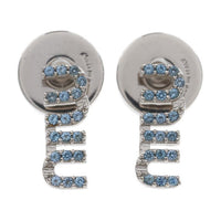 MIU MIU Crystal Earrings Women's Silver