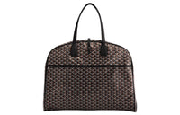 GOYARD MAYFAIR Canvas With Leather Handbag Unisex Black