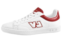 LOUIS VUITTON Luxembourg Stylish Skateboarding Shoes Men's White Red